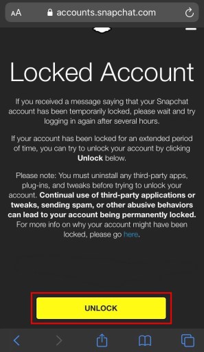 Cómo desbloquear tu cuenta de Snapchat bloqueada