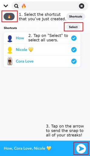 Cómo enviar todas las rayas a la vez en Snapchat