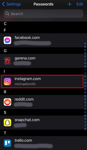 Cómo ver tu contraseña de Instagram mientras estás conectado en iPhone