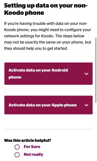 Cómo cambiar la configuración de APN para Koodo