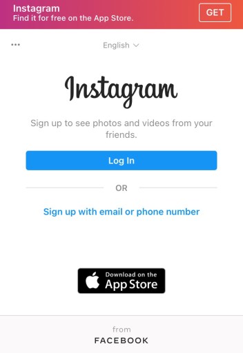 Iniciar sesión en la web de Instagram