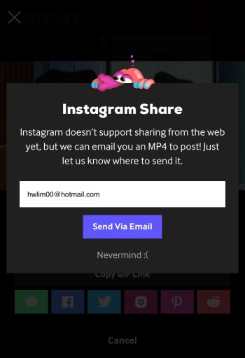 GIPHY compartir Instagram