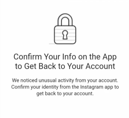 Confirma tu información en la aplicación Instagram