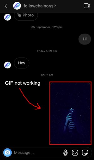 GIF no funciona en Instagram