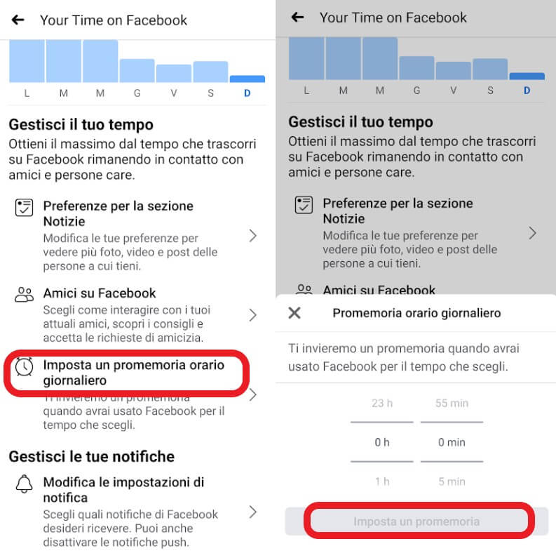 Limite el tiempo que pasa en Facebook: configure un recordatorio
