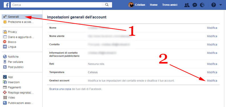 administrar cuentas de facebook