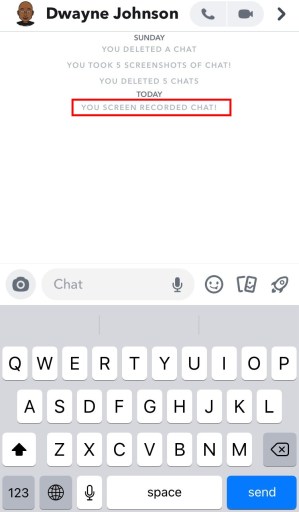 ¿Snapchat notifica cuando grabas en pantalla?
